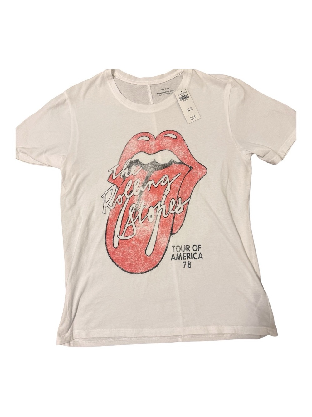 NWT Abercrombie & Fitch Rolling Stones T-Shirt Women’s Sz Medium Festival
